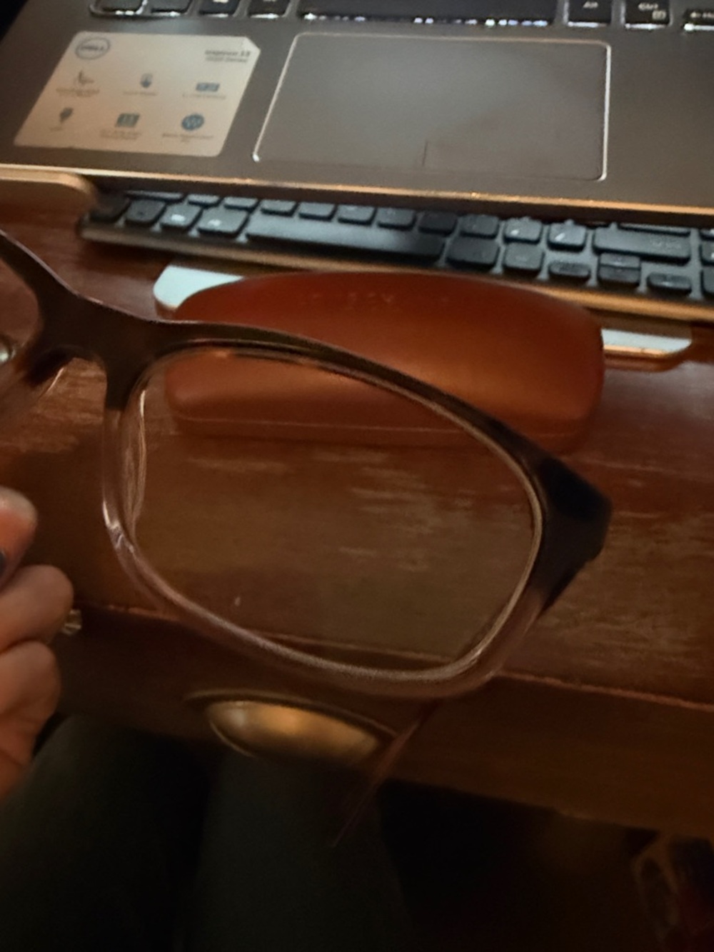 Longchamp Brown tortoise Gradient Rectangular Glasses with logo brown case - Picture 12 of 16
